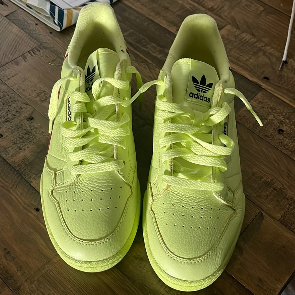 Neon green Adidas Original low top